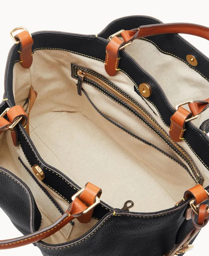 Pebble Grain Large Barlow Black Woman Dooney and Bourke Satchels Pebble Grain Large Barlow Black Woman Dooney and Bourke Satchels