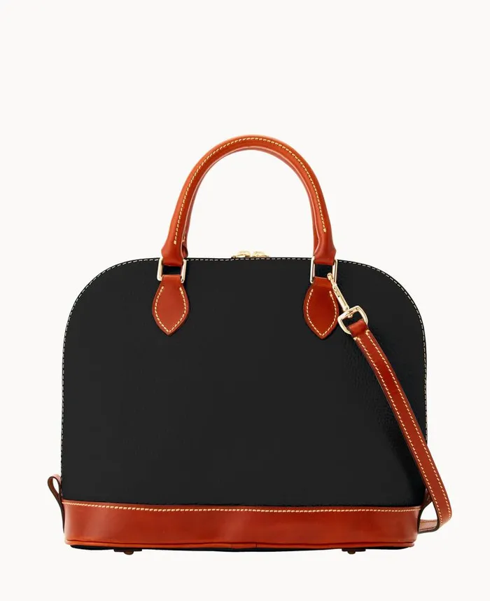 Pebble Grain Zip Zip Satchel Black Woman Dooney and Bourke Satchels Pebble Grain Zip Zip Satchel Black Woman Dooney and Bourke Satchels