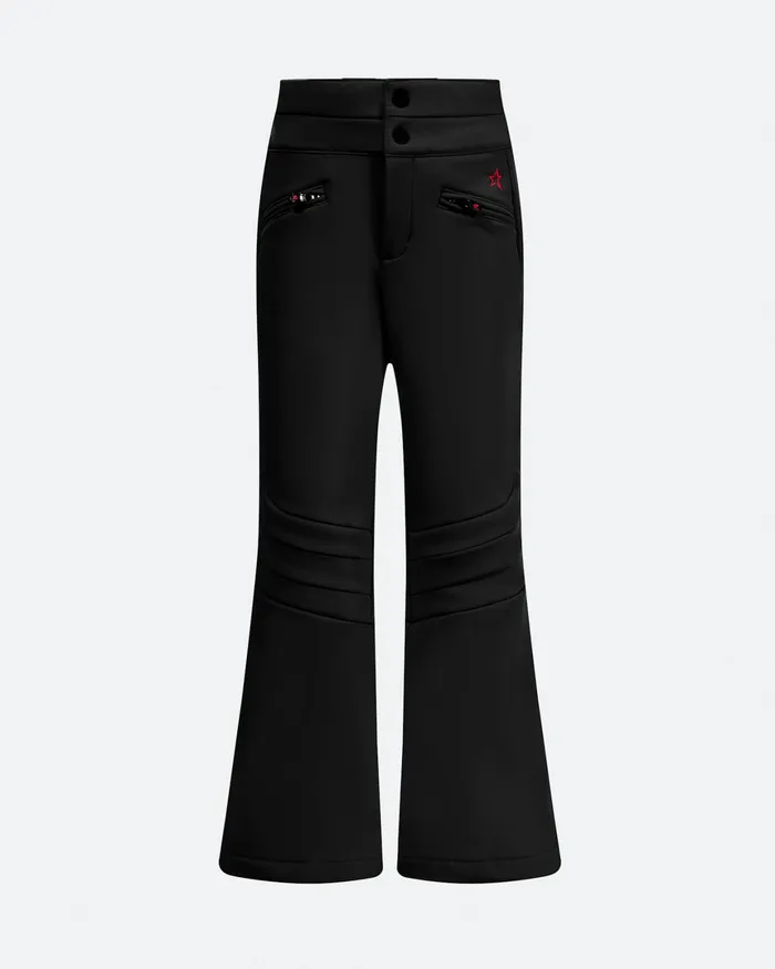 Perfect Moment High Waist Aurora Flare Ski Pant Black Kids Pants
