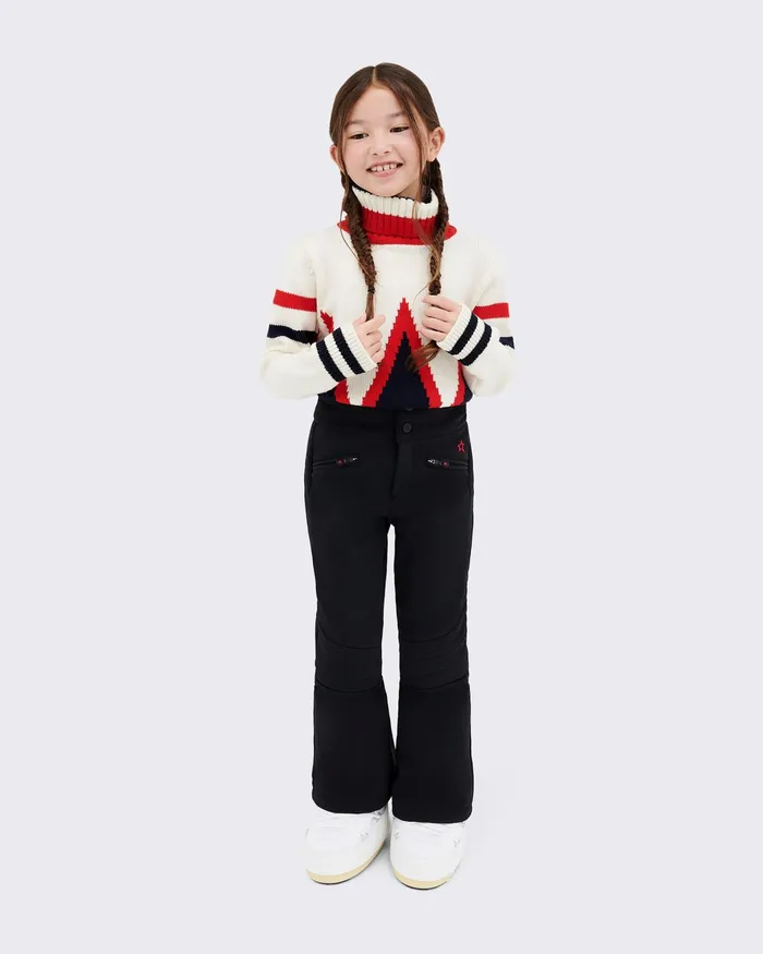 Perfect Moment High Waist Aurora Flare Ski Pant Black Kids Pants