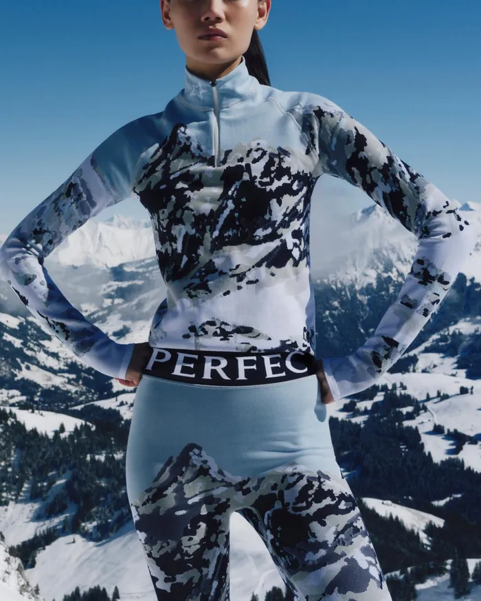 Perfect Moment Landscape Print 14Zip Base Layer Top Landscape Women Tops