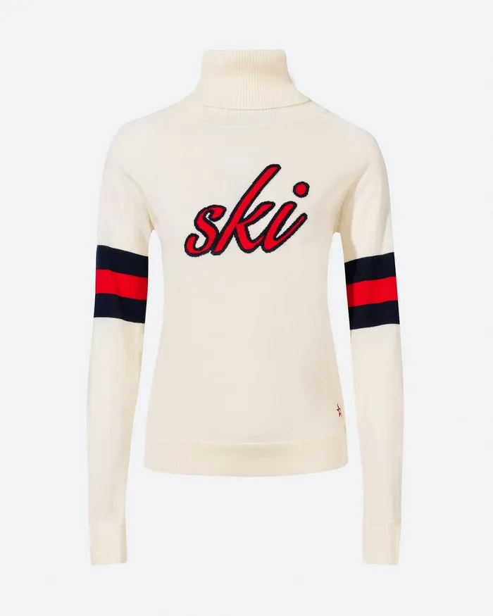 Perfect Moment Neve Merino Wool Sweater White Women Tops