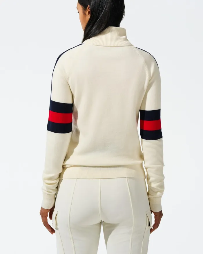 Perfect Moment Neve Merino Wool Sweater White Women Tops