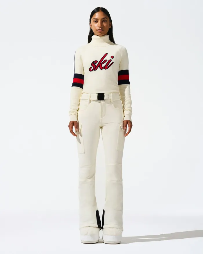 Perfect Moment Neve Merino Wool Sweater White Women Tops