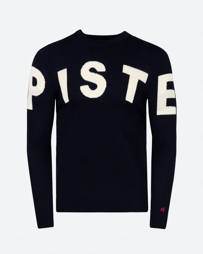 Perfect Moment Piste Merino Wool Sweater Navy Men Knitwear