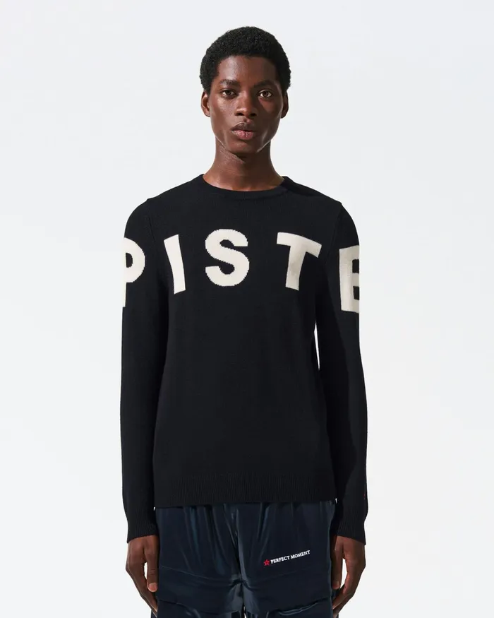 Perfect Moment Piste Merino Wool Sweater Navy Men Knitwear