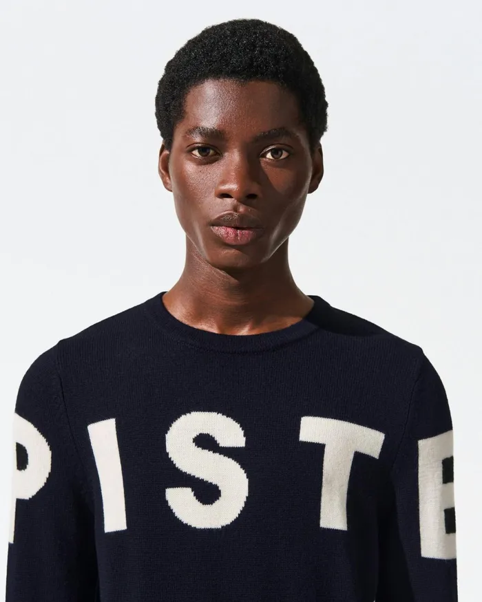 Perfect Moment Piste Merino Wool Sweater Navy Men Knitwear