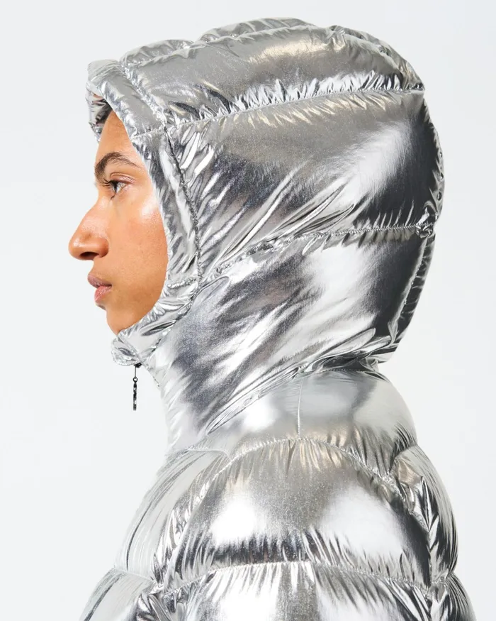 Perfect Moment Polar Flare Down Jacket Silver Women Jackets