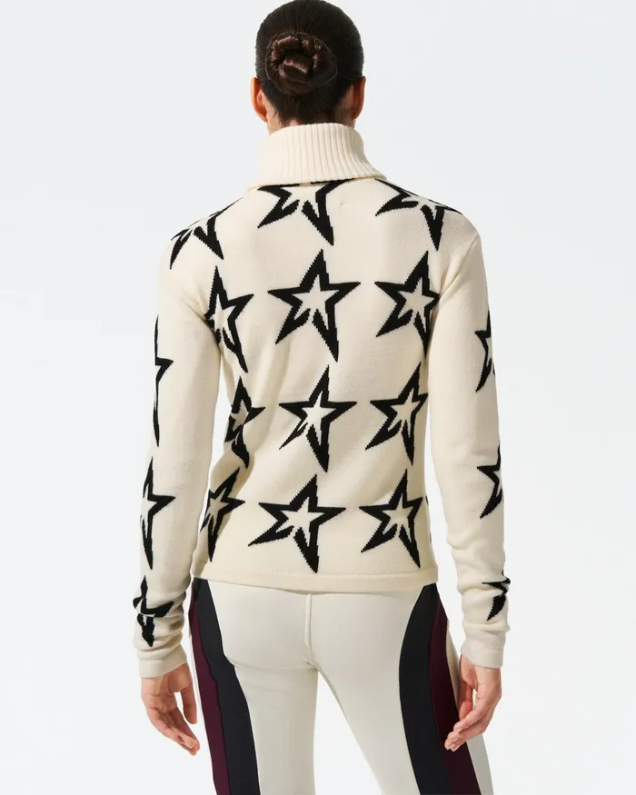 Perfect Moment Star Dust Merino Wool Sweater White Women Tops