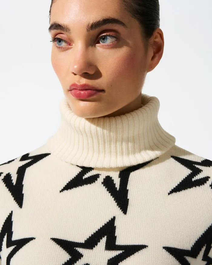Perfect Moment Star Dust Merino Wool Sweater White Women Tops