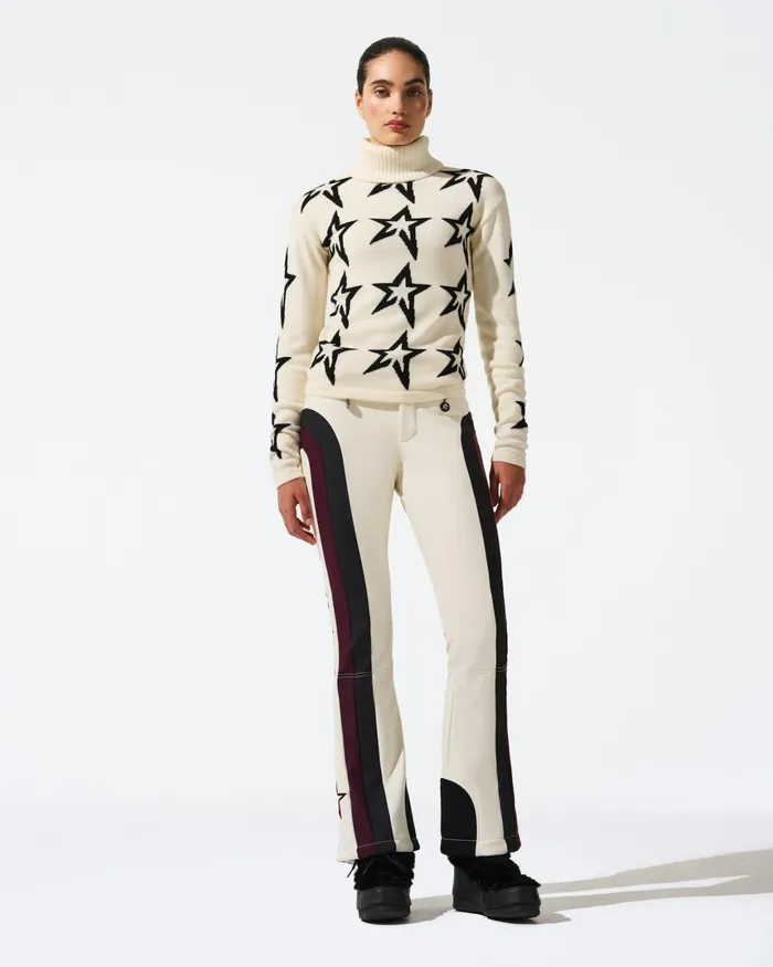 Perfect Moment Star Dust Merino Wool Sweater White Women Tops