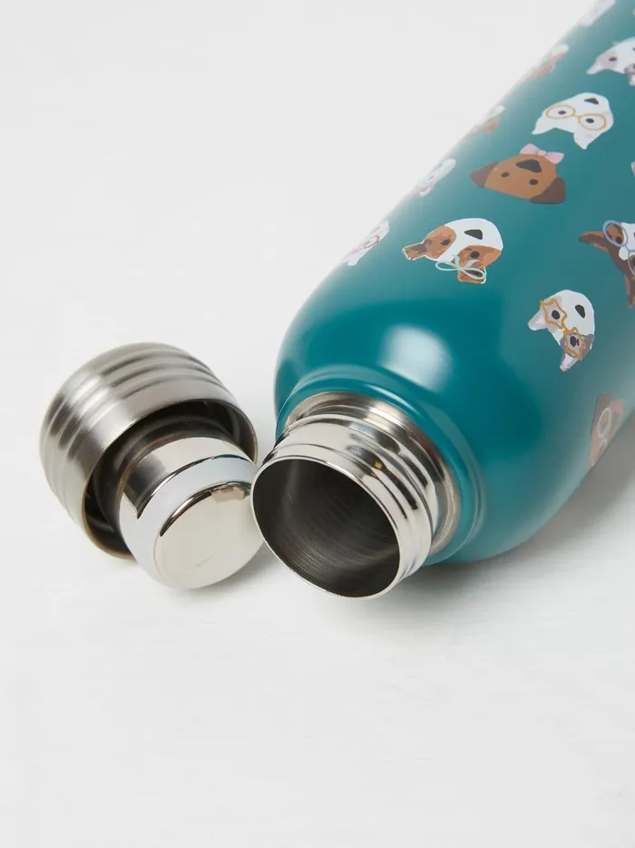 Pet Accessories Fat Face Teal Blue Dog Water Bottle