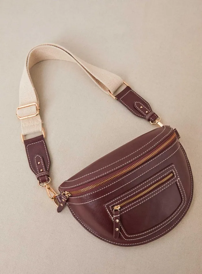 Petite Mendigote Bananas Fw24 Sac Banane Sana Cuir Bordeaux 8211 Women