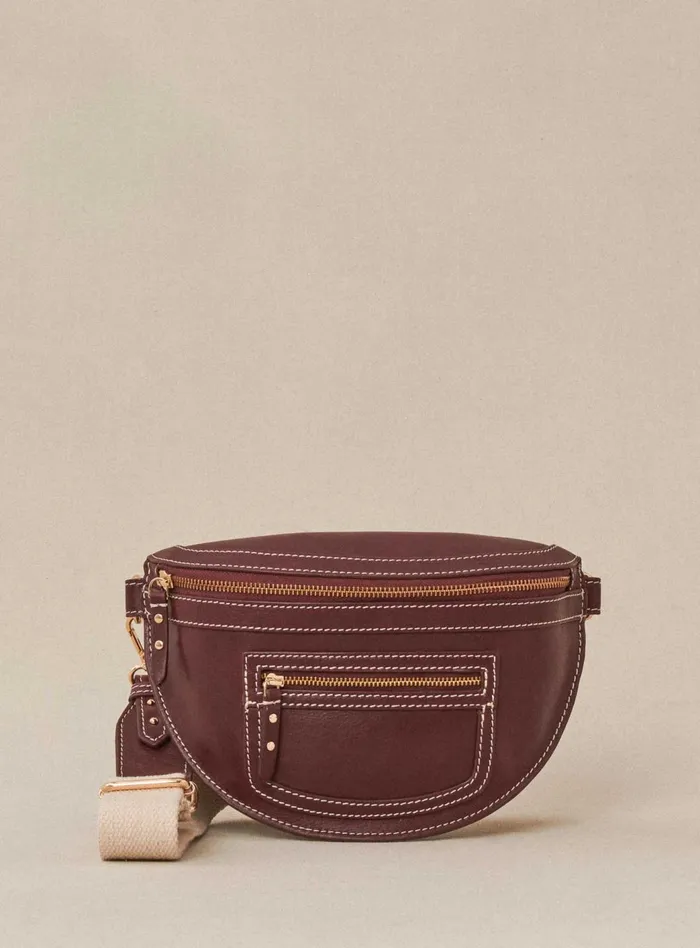 Petite Mendigote Bananas Fw24 Sac Banane Sana Cuir Bordeaux 8211 Women