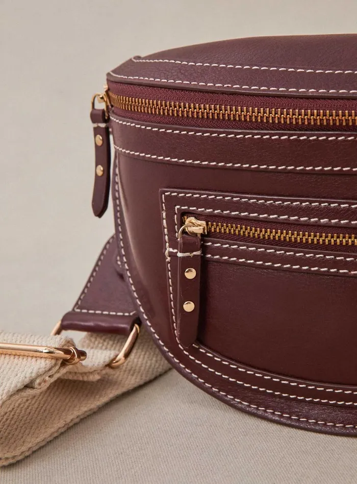 Petite Mendigote Bananas Fw24 Sac Banane Sana Cuir Bordeaux 8211 Women