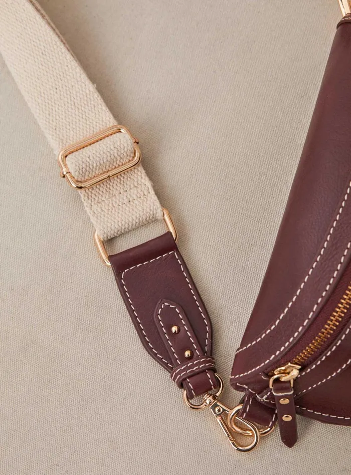 Petite Mendigote Bananas Fw24 Sac Banane Sana Cuir Bordeaux 8211 Women