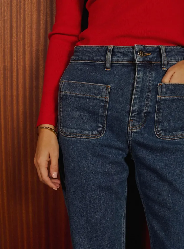 Petite Mendigote Denim Fw24 Petra Pants Blue 8211 Women
