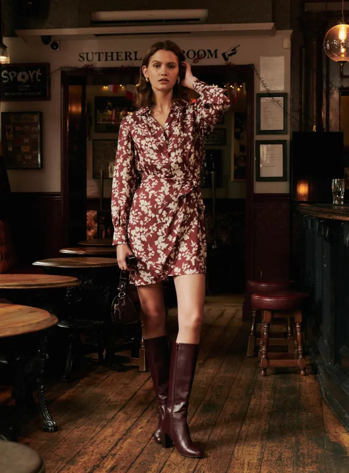 Petite Mendigote Dresses Fw24 Robe Romance Floral Bordeaux 8211 Women