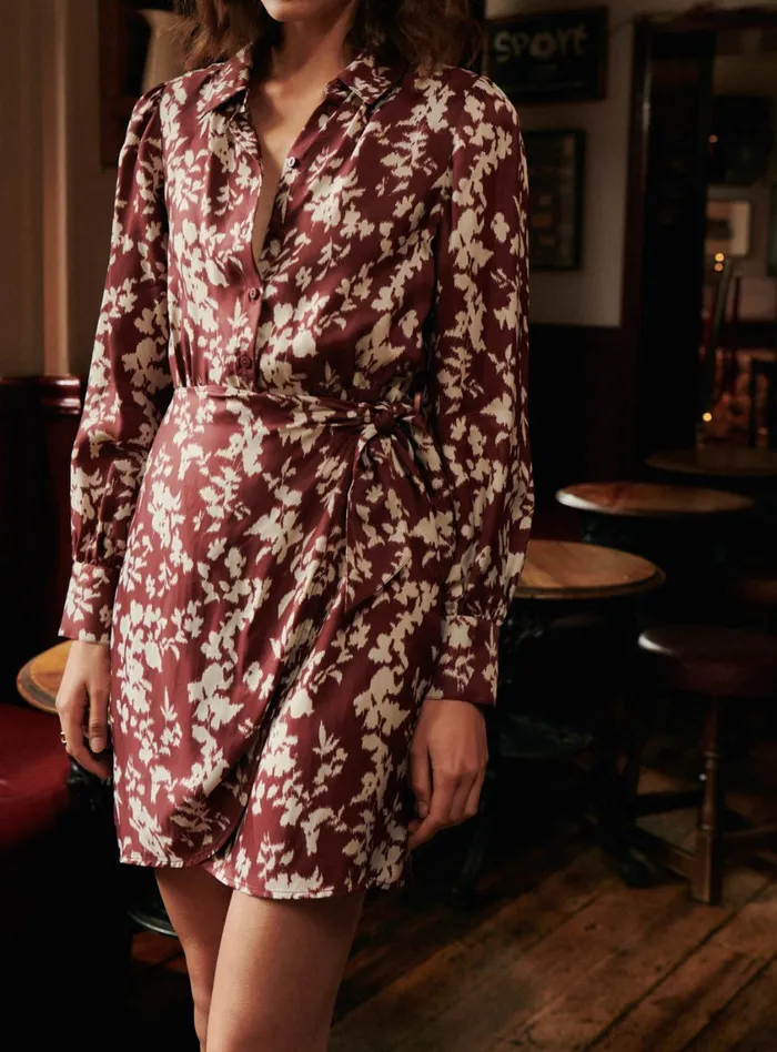 Petite Mendigote Dresses Fw24 Robe Romance Floral Bordeaux 8211 Women