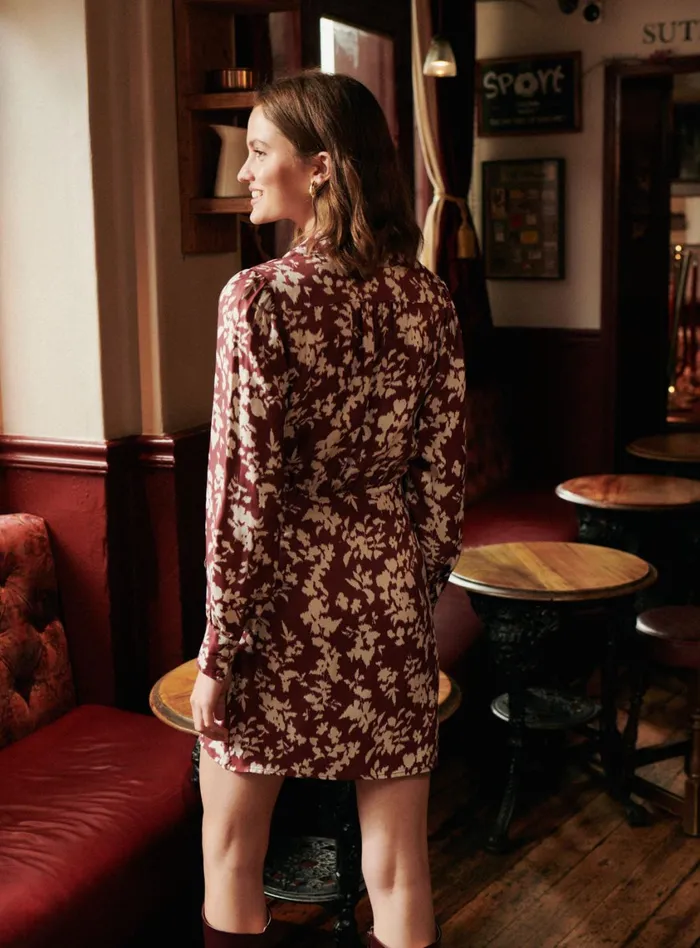Petite Mendigote Dresses Fw24 Robe Romance Floral Bordeaux 8211 Women