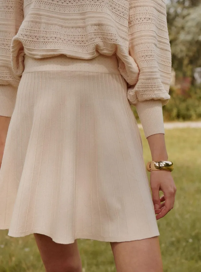 Petite Mendigote Skirts and Shorts Fw24 Jupe Courte Plissee Java Ecru 8211 Women