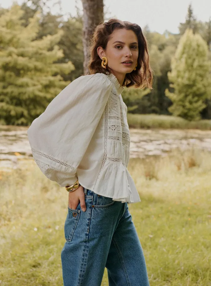 Petite Mendigote Tops Blouses Fw24 Top Tokyo Ecru 8211 Women