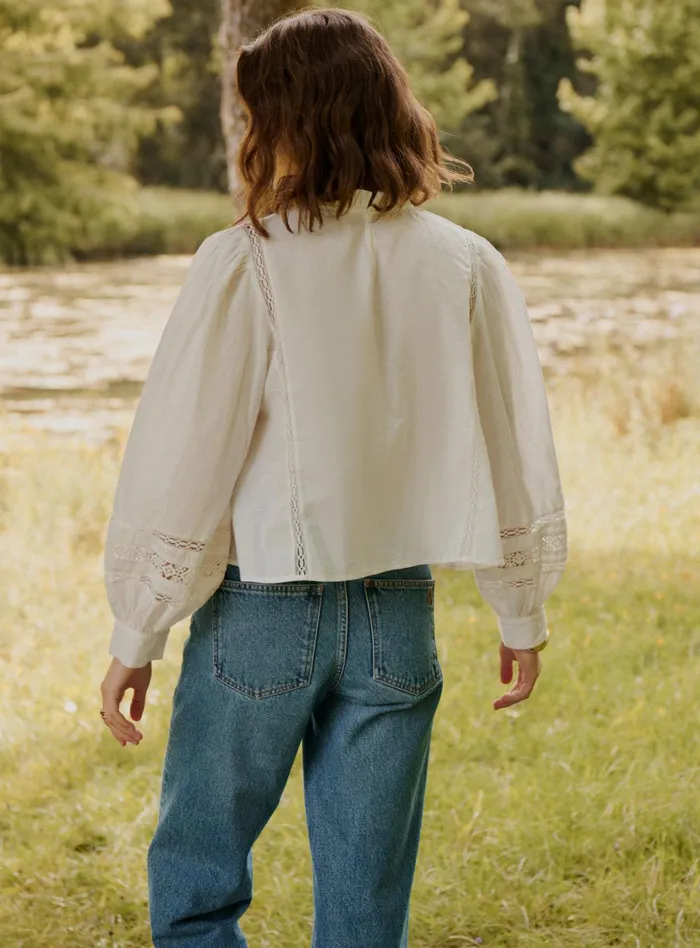 Petite Mendigote Tops Blouses Fw24 Top Tokyo Ecru 8211 Women