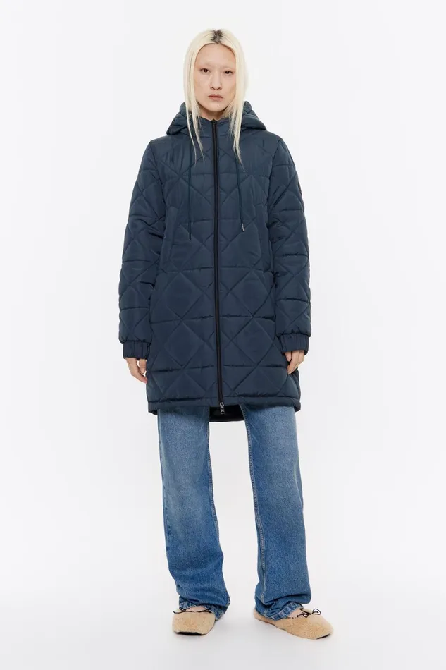 Petrol Blue Straight Cut Padded Coat Petrol Blue Women Bimba Y Lola Puffer Jackets Petrol Blue Straight Cut Padded Coat Petrol Blue Women Bimba Y Lola Puffer Jackets
