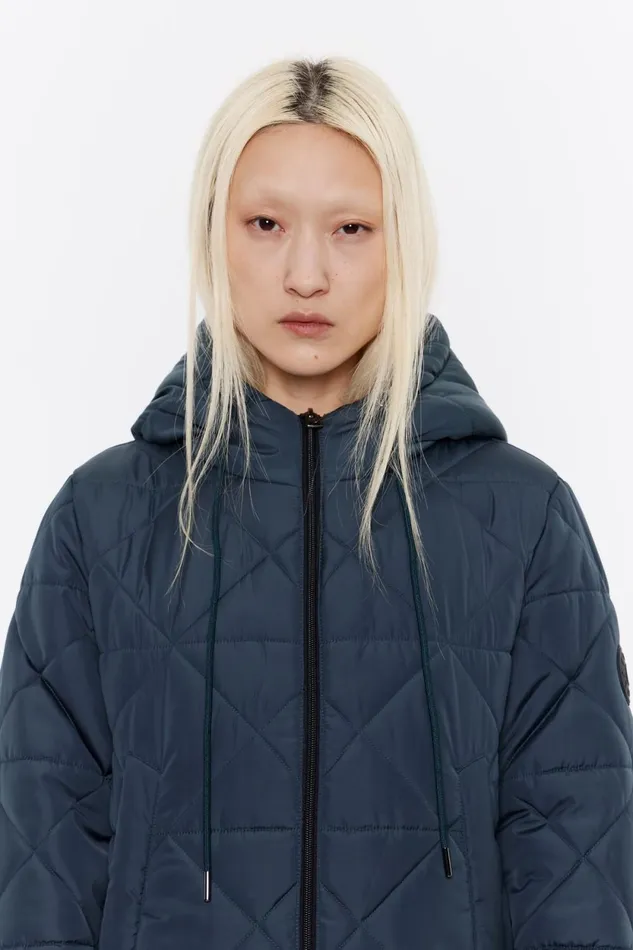 Petrol Blue Straight Cut Padded Coat Petrol Blue Women Bimba Y Lola Puffer Jackets Petrol Blue Straight Cut Padded Coat Petrol Blue Women Bimba Y Lola Puffer Jackets