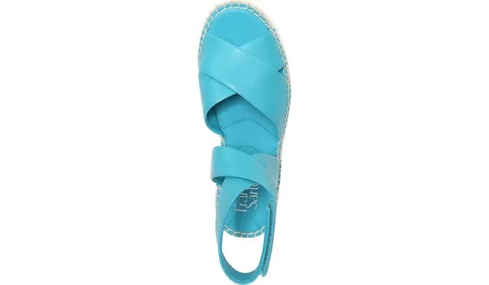 Platform Women Franco Sarto Franco Brock Platform Sandal Teal Leather