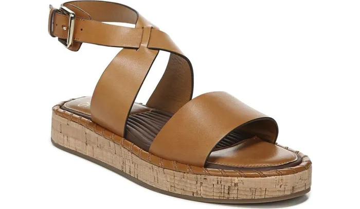 Platform Women Franco Sarto Sarto Zarlo Platform Sandal Cuoio Leather