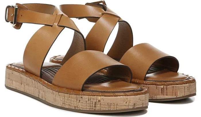 Platform Women Franco Sarto Sarto Zarlo Platform Sandal Cuoio Leather