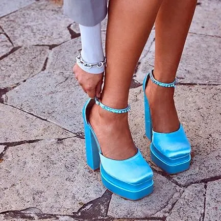 Platforms ZAGUAR BLUE Pumps NOVO Shoes Women
