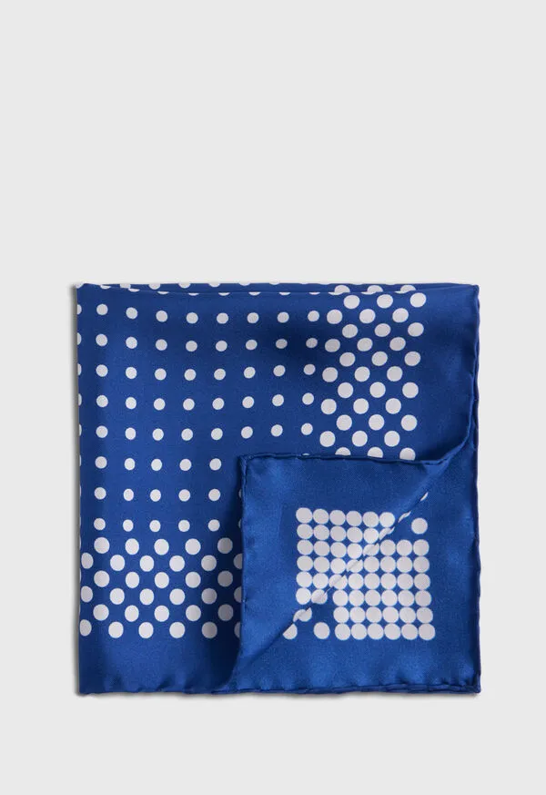 Pocket Squares Mens Silk Twill Dot Pocket Square Black Paulstuart