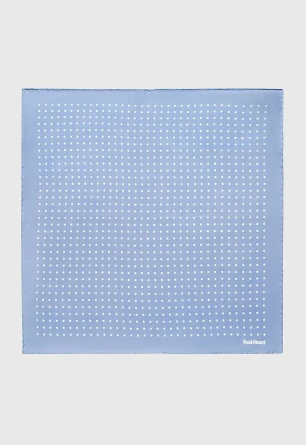 Pocket Squares Paulstuart Mens Printed Silk Dot Pocket Square BlackCream