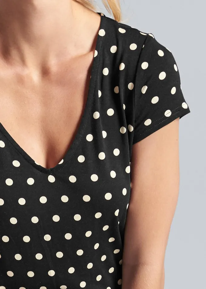 POLKA DOT JUMPSUIT Black and White Women VENUS Casual Jumpsuits and Rompers