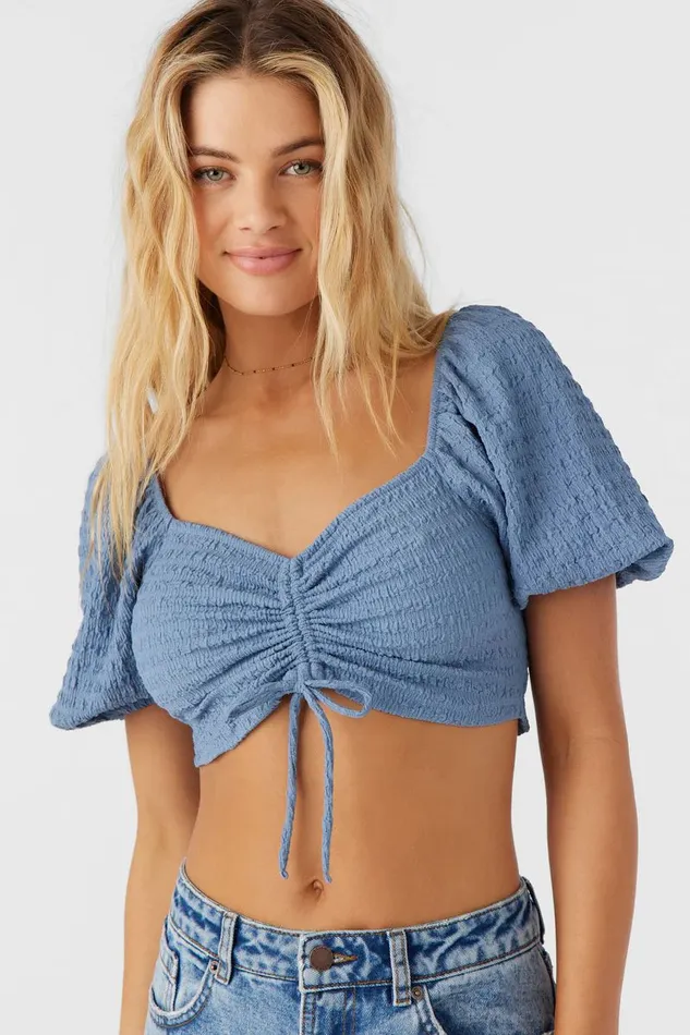 POLLY TEXTURED KNIT CROP TOP Infinity Women O039NEILL Clothing