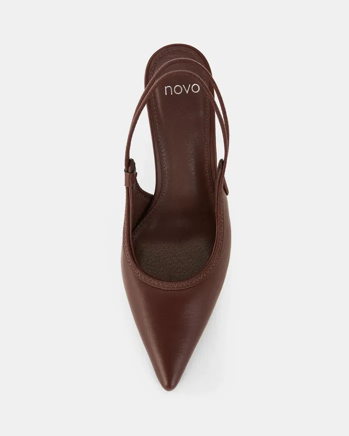 Pumps IANTHE MILK CHOCOLATE High Heels 8211 NOVO Shoes Women