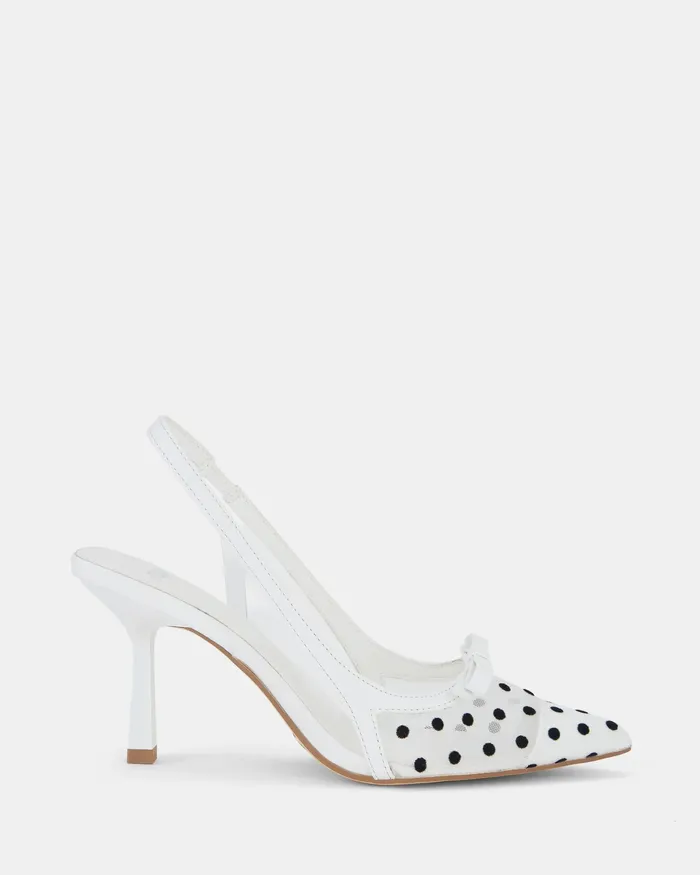 Pumps NOVO Shoes Women INTARA WHITE Closed Toe Heels