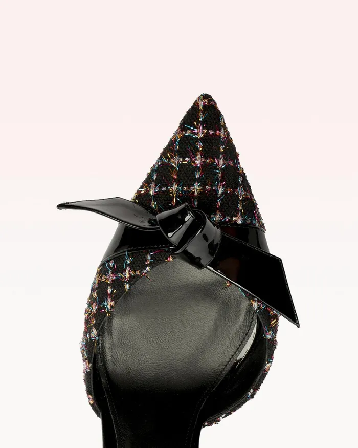Pumps Women Alexandre Birman Clarita Bell Slingback 85 Tweed Alexandre Birman Clarita Slingback Multicolor andamp Black