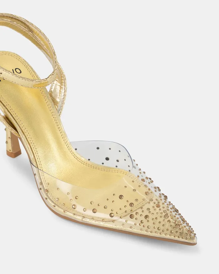 Pumps ZPELL GOLD Closed Toe Heels 8211 NOVO Shoes Women