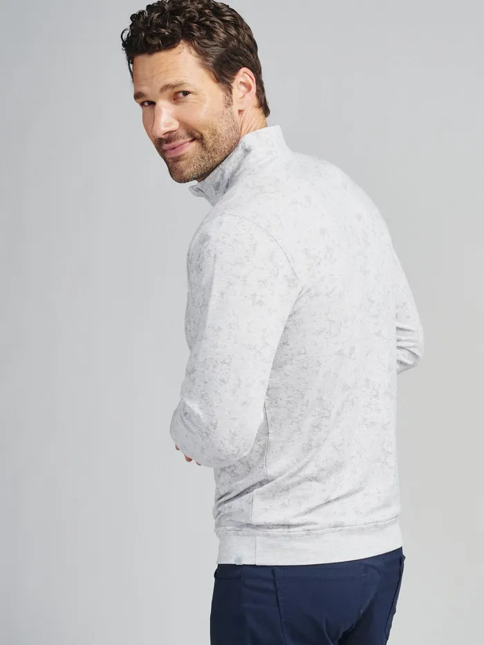 Quarter Zips Men Tasc Performance Cloud French Terry Print Quarter Zip