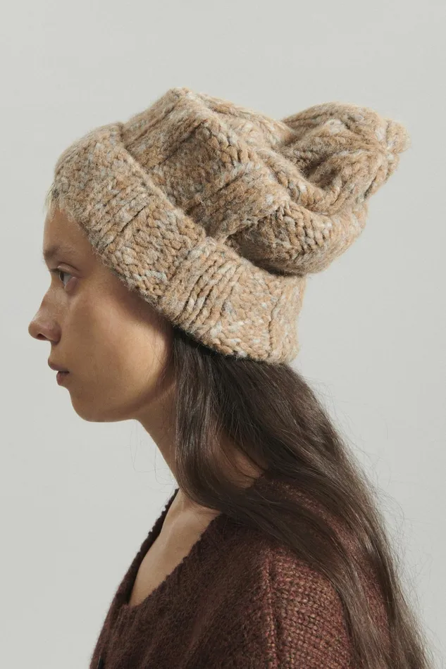 Rachel Comey Knits Women Star Beanie Camel Grey