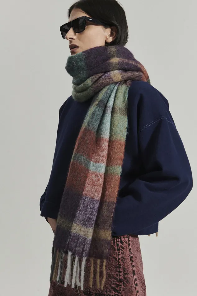 Rachel Comey Scarves Women Lecia Scarf Blue Multi Rachel Comey Scarves Women Lecia Scarf Blue Multi
