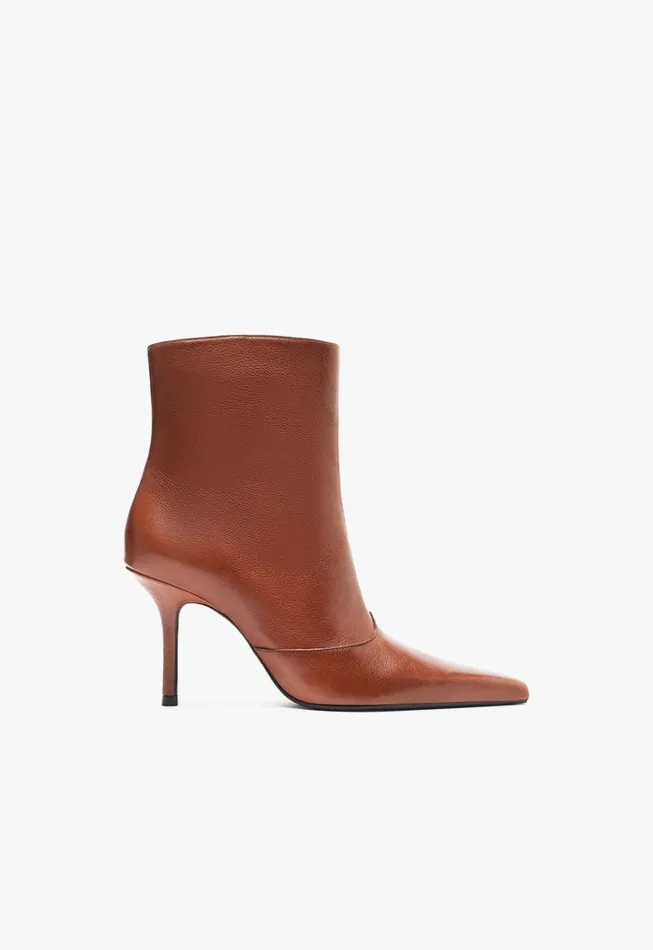 Raffaela Stiletto Bootie Brown Women Schutz Shoes Booties