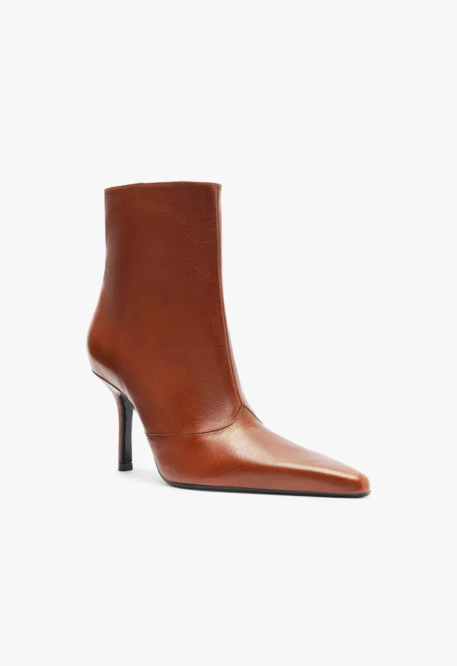 Raffaela Stiletto Bootie Brown Women Schutz Shoes Booties