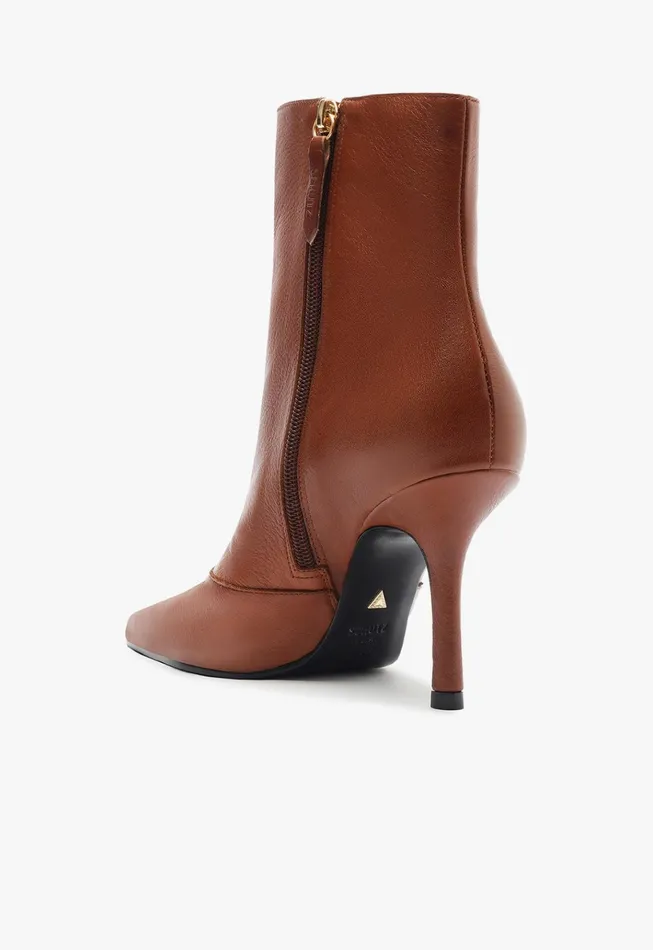 Raffaela Stiletto Bootie Brown Women Schutz Shoes Booties