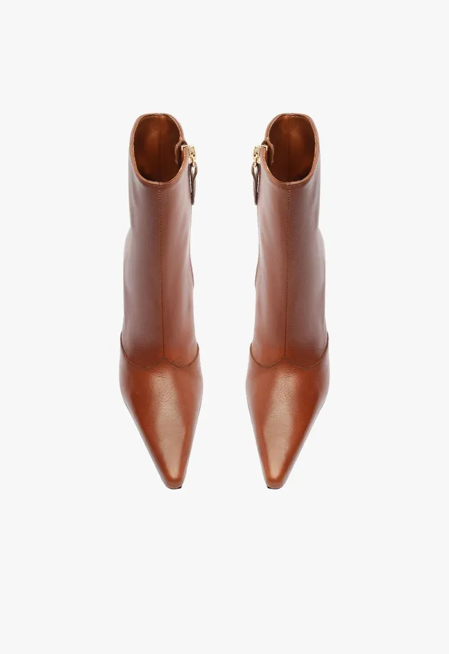 Raffaela Stiletto Bootie Brown Women Schutz Shoes Booties