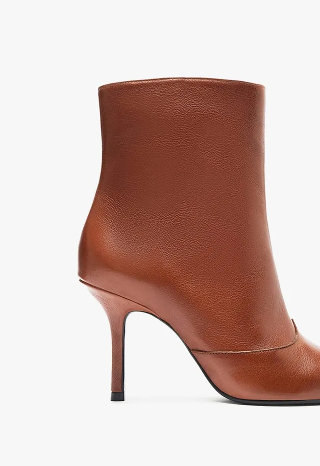 Raffaela Stiletto Bootie Brown Women Schutz Shoes Booties