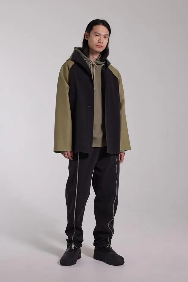 Raincoats Men Stutterheim Bergamo Hooded Jacket Aloe